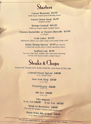 Menu photo 2 Colonial Steak House Pine Bluff, AR Menu photo 2 Colonial Steak House Pine Bluff, AR