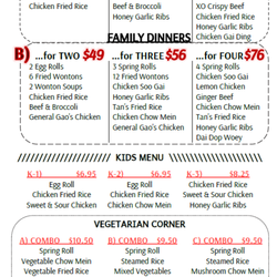 Tan's Family Restaurant - 2017 MENU