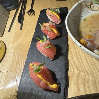 Yunta Nikkei - Tuna nigiri that melts in your mouth! - Peruvian Near Me - Charlotte, North Carolina