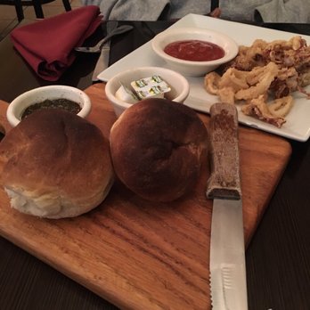 Emle's Restaurant - Complimentary bread and calamari. A little overcooked but good. - American Near Me - Northridge, California Emle's Restaurant - Complimentary bread and calamari. A little overcooked but good. - American Near Me - Northridge, California