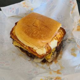 Double smashburger with fried cheese