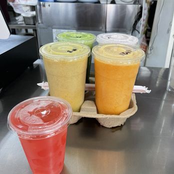 Jugos Azteca - build your own juice, #2 smoothie (licuado), #21.2 fatigue (cancansio) , #3 healing juice constipation, and watermelon/mango Agua fresca - Juice Bars & Smoothies Near Me - Los Angeles, California