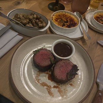 Ember & Rye - Petite Filet, mushrooms and corn creme brûlée - Seafood Near Me - Carlsbad, California Ember & Rye - Petite Filet, mushrooms and corn creme brûlée - Seafood Near Me - Carlsbad, California