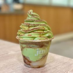 Espresso Affogato - Matcha House-made Almond Jelly, Cocoa Powder, Hojicha Powder - excellent