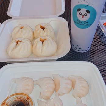 Delray Goodies - 6 Piece Shrimp Dumplings, Taro Milk Tea - Bubble Tea Near Me - Boca Raton, Florida