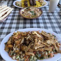 Falafel  Dream - Foule, Beef Kefta Kabab Entree, Shawarma Salad