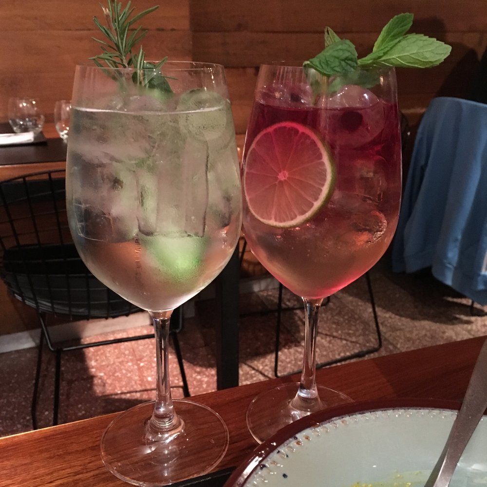 La Carnicería - Gin Tonics - Apostoles + pulpo + cucumber + huacatay, Apostoles + pulpo + cedron + lime - Steakhouses Near Me - Buenos Aires, C