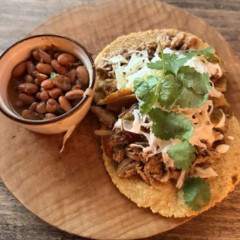 Little Star Diner - Braised pork tacos with adobo. Tasty and with homemade corn tortillas. Beans almost a meal in itself. - Diners Near Me - Bozeman, Montana Little Star Diner - Braised pork tacos with adobo. Tasty and with homemade corn tortillas. Beans almost a meal in itself. - Diners Near Me - Bozeman, Montana