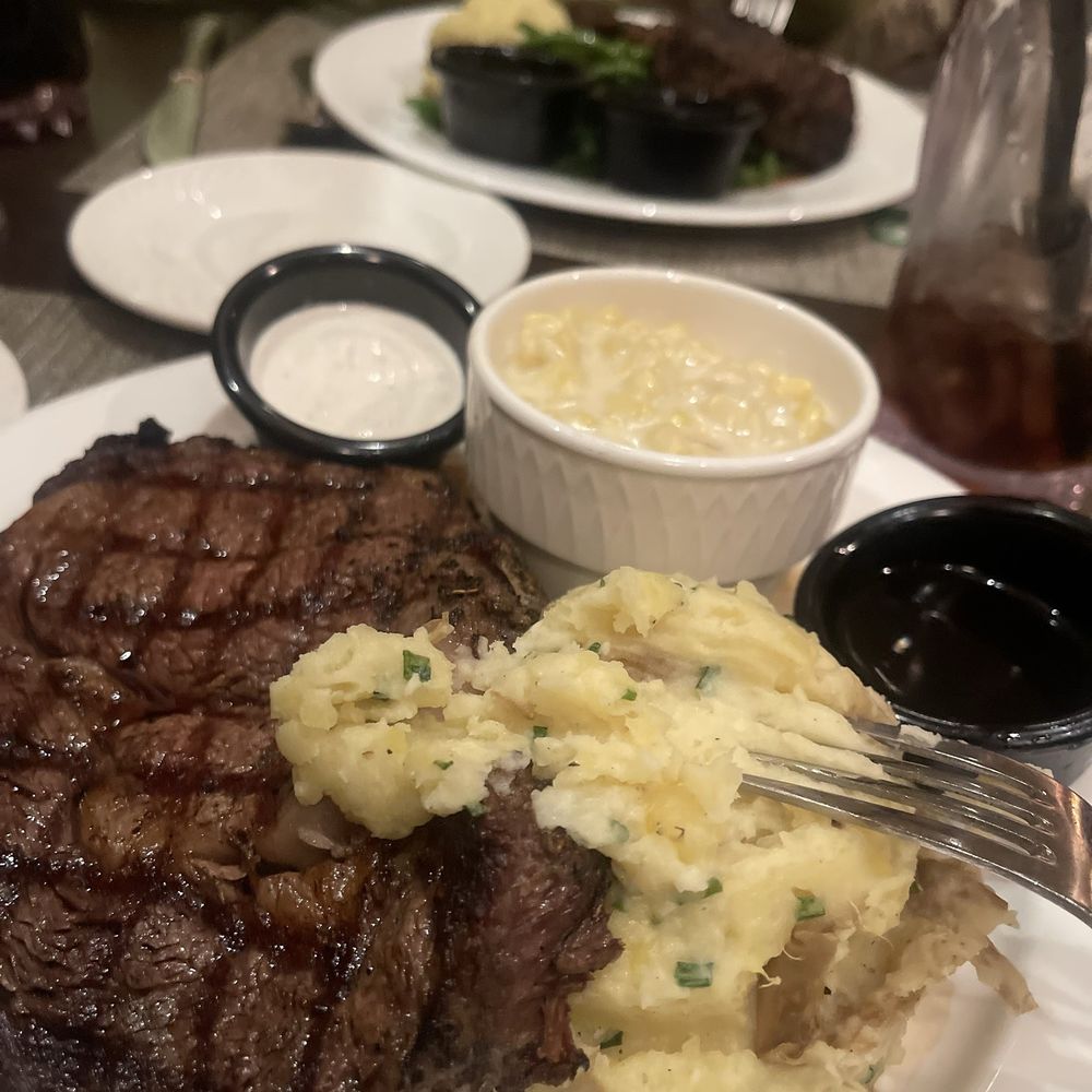 Sage Cafe - 14oz. Prime rib well done with green beans and mashed potatoes. - American Near Me - Lakeside, California Sage Cafe - 14oz. Prime rib well done with green beans and mashed potatoes. - American Near Me - Lakeside, California