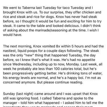 Taberna Street Tacos - Warning Don't assume the restaurant serving your pets food actually knows what's in it and if it's harmful or not. ASK. - Mexican Near Me - Minneapolis, Minnesota Taberna Street Tacos - Warning Don't assume the restaurant serving your pets food actually knows what's in it and if it's harmful or not. ASK. - Mexican Near Me - Minneapolis, Minnesota