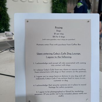 Coby’s Cafe - Cost per dog - Themed Cafes Near Me - Seattle, Washington Coby’s Cafe - Cost per dog - Themed Cafes Near Me - Seattle, Washington