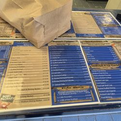 Cashier menu