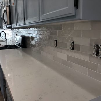 United Restoration Services - Quartz countertop and individual tile backsplash install. (Still need to finish the rest of the kitchen) - General Contractors Near Me - Palmdale, California