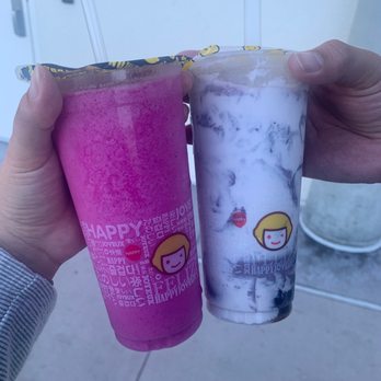 Happy Lemon - new dragonfruit yakult smoothie and ube taro milk tea - Tea Rooms Near Me - Foster City, California Happy Lemon - new dragonfruit yakult smoothie and ube taro milk tea - Tea Rooms Near Me - Foster City, California