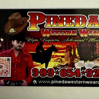 Pineda Western Wear - This is his card with new location. - Accessories Near Me - Rialto, California Pineda Western Wear - This is his card with new location. - Accessories Near Me - Rialto, California