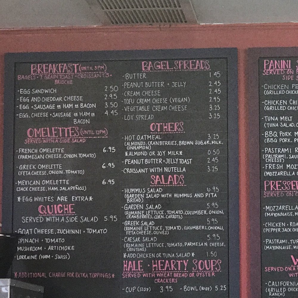 Cafe One - Menu - Coffee & Tea Near Me - New York, New York