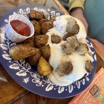The Toasted Owl Cafe - Biscuits & gravy with sausage - Breakfast & Brunch Near Me - Phoenix, Arizona The Toasted Owl Cafe - Biscuits & gravy with sausage - Breakfast & Brunch Near Me - Phoenix, Arizona