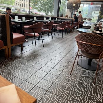 PLANTA Queen Washington DC - The seating area in front of the restaurant offers a view of our booth table. - Asian Fusion Near Me - Washington, DC, District of Columbia