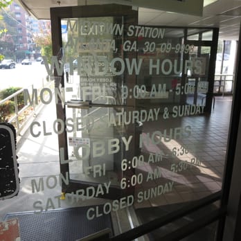 United States Post Office - Business hours. Sorry, it's hard to read. - Post Offices Near Me - Atlanta, Georgia United States Post Office - Business hours. Sorry, it's hard to read. - Post Offices Near Me - Atlanta, Georgia