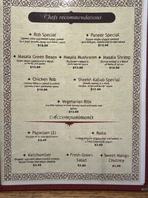 Menu photo 2 Tandoor India Restaurant Cincinnati, OH Menu photo 2 Tandoor India Restaurant Cincinnati, OH