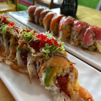 The Sushi House - Sushi House Roll (front) Santa Barbara Roll (back) - Japanese Near Me - Ventura, California The Sushi House - Sushi House Roll (front) Santa Barbara Roll (back) - Japanese Near Me - Ventura, California