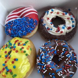 Krispy Kreme - Patriotic donuts and a cake batter