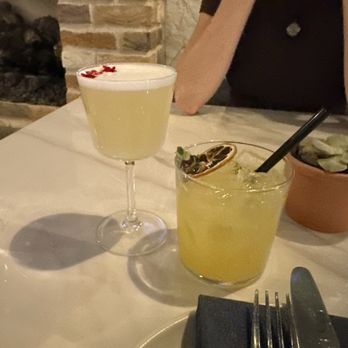 George & Gather - Harrison (left) & Burr (Right) cocktails. Harrison a little strong, Burr sour taste - American Near Me - Chandler, Arizona