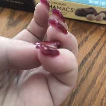 London Nails - Hard to see but part of gel on my finger. I'll have to file down maybe later - Nail Salons Near Me - Las Vegas, Nevada London Nails - Hard to see but part of gel on my finger. I'll have to file down maybe later - Nail Salons Near Me - Las Vegas, Nevada