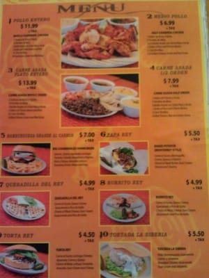 Menu photo 6 Rey del Pollo Houston, TX