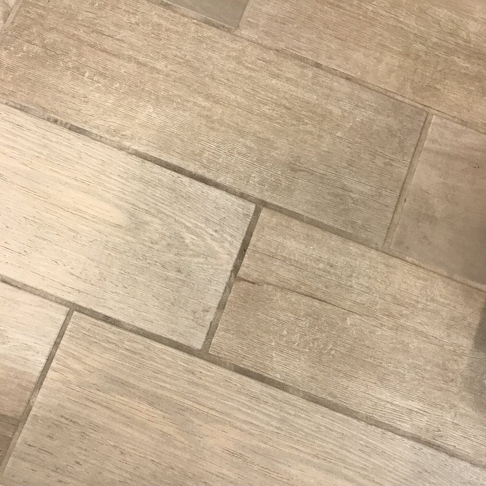 Stanley Steemer - Dirt still left on grout after "cleaning". - Carpet Cleaning Near Me - Colton, California Stanley Steemer - Dirt still left on grout after "cleaning". - Carpet Cleaning Near Me - Colton, California