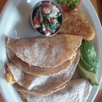 Rock'n Java - Delicious and healthy breakfast! 3 ole wheat breakfast tortilla. I requested the avacado onto the side. - Tex-Mex Near Me - Cozumel, ROO Rock'n Java - Delicious and healthy breakfast! 3 ole wheat breakfast tortilla. I requested the avacado onto the side. - Tex-Mex Near Me - Cozumel, ROO