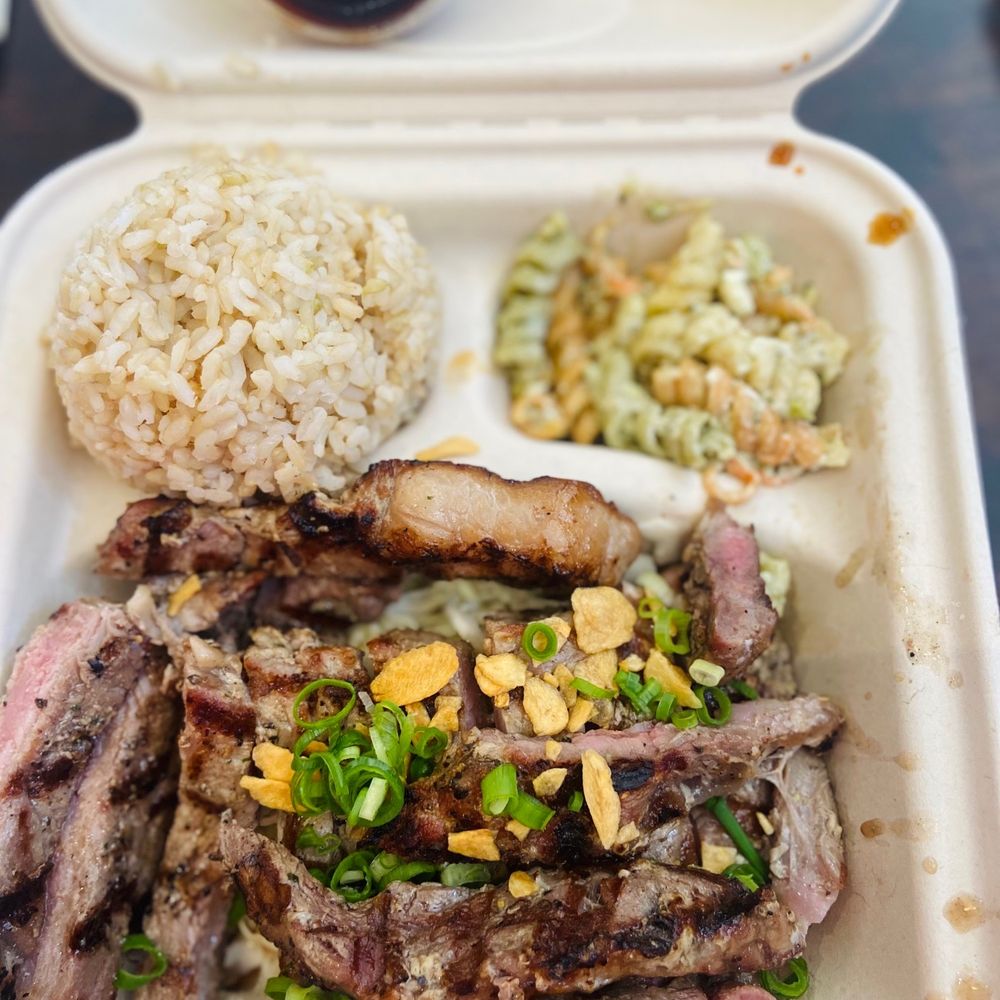 Pioneer Saloon - Rib eye steak lunch plate. - Japanese Near Me - Honolulu, Hawaii