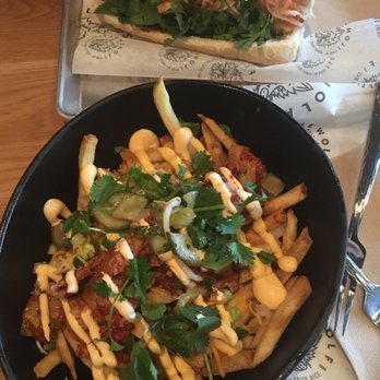 Lone Wolf Banh Mi - Banh mi and a very shareable order of kimchi fries! - Vietnamese Near Me - Tulsa, Oklahoma
