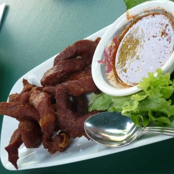 SriPraPhai Thai Restaurant - amazing fried pork strips appetizer - Thai Near Me - Woodside, New York SriPraPhai Thai Restaurant - amazing fried pork strips appetizer - Thai Near Me - Woodside, New York