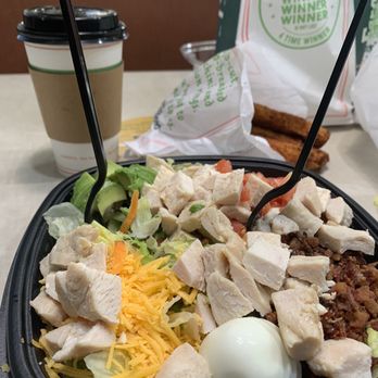 Farmer Boys - Cobb salad , coffee , zucchini - Burgers Near Me - Escondido, California