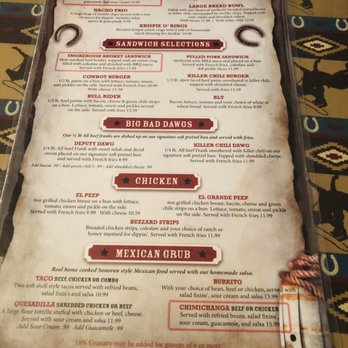 Tortilla Flat Superstition Saloon - Menu - American Near Me - Tortilla Flat, Arizona