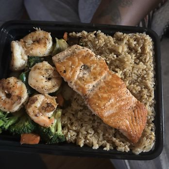 Yummy Yummy Hibachi - Shrimp and Salmon Combo Plate - Asian Fusion Near Me - San Leandro, California Yummy Yummy Hibachi - Shrimp and Salmon Combo Plate - Asian Fusion Near Me - San Leandro, California