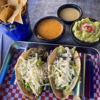 Matador - Two soft shell Ground Beef Tacos, Chips and Salsa & Guacamole - Mexican Near Me - San Francisco, California Matador - Two soft shell Ground Beef Tacos, Chips and Salsa & Guacamole - Mexican Near Me - San Francisco, California