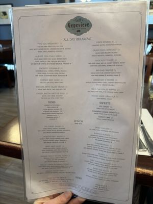 Menu photo 1 Cafe Genevieve Jackson, WY Menu photo 1 Cafe Genevieve Jackson, WY
