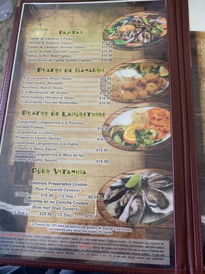 Menu photo 3 Mariscos El Nayarita Castroville, CA