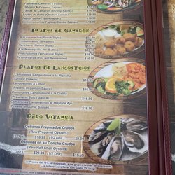 Mariscos El Nayarita - Menu