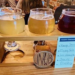 Jubeck New World Brewing - 3 house made beers and 2 local ciders