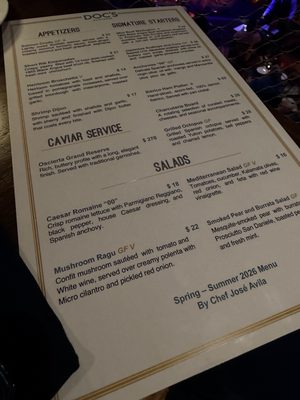 Menu photo 2 Doc's Jazz Club Houston, TX Menu photo 2 Doc's Jazz Club Houston, TX