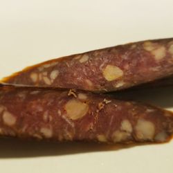 Kewaskum Frozen Foods - A look inside the all beef hot beef stick.