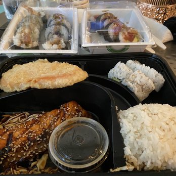 Sushi Wabi - Salmon teriyaki bento - Japanese Near Me - Houston, Texas