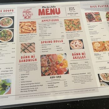 Pho La Jolla - Menu - Vietnamese Near Me - La Jolla, California Pho La Jolla - Menu - Vietnamese Near Me - La Jolla, California