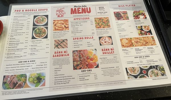 Menu photo 6 Pho La Jolla La Jolla, CA Menu photo 6 Pho La Jolla La Jolla, CA