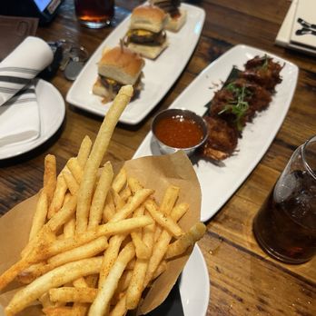 Finney's Crafthouse - Oceanside - Fries, slider and coconut shrimp - New American Near Me - Oceanside, California Finney's Crafthouse - Oceanside - Fries, slider and coconut shrimp - New American Near Me - Oceanside, California