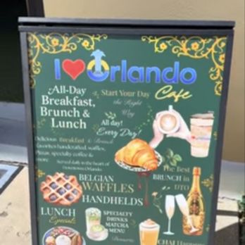 I Love Orlando Cafe - Sign - Breakfast & Brunch Near Me - Orlando, Florida I Love Orlando Cafe - Sign - Breakfast & Brunch Near Me - Orlando, Florida