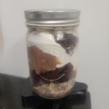 Slim Chickens - Chocolate Brownie Pudding Jar Dessert  Chocolate brownie, chocolate pudding, Heath bar, and whipped topping - Chicken Wings Near Me - Albany, Georgia